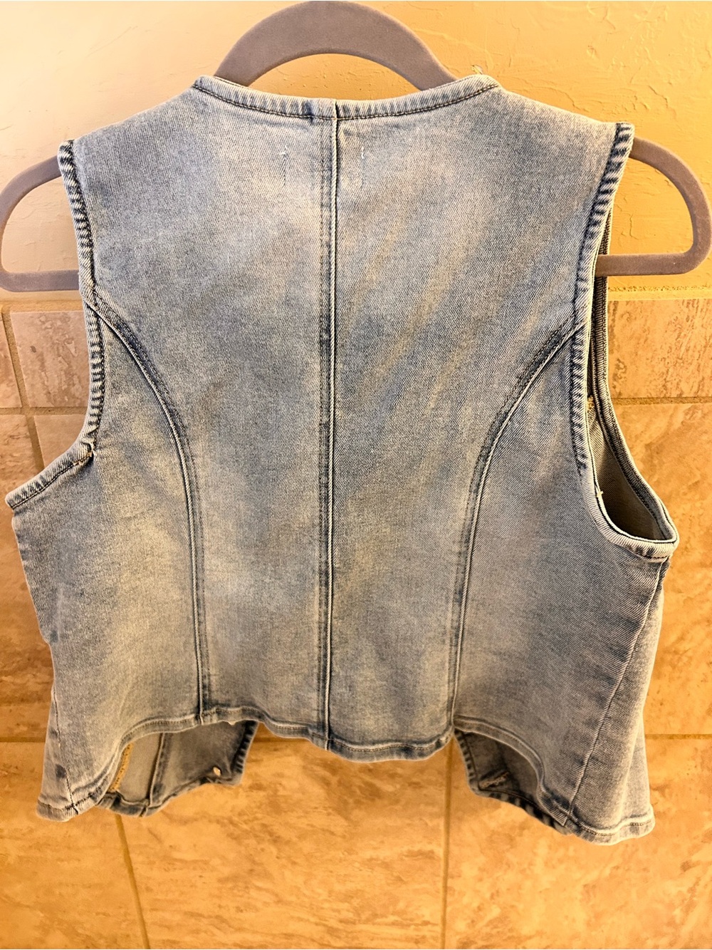 RISEN Light Blue Denim Vest for Women - Picture 2 of 2